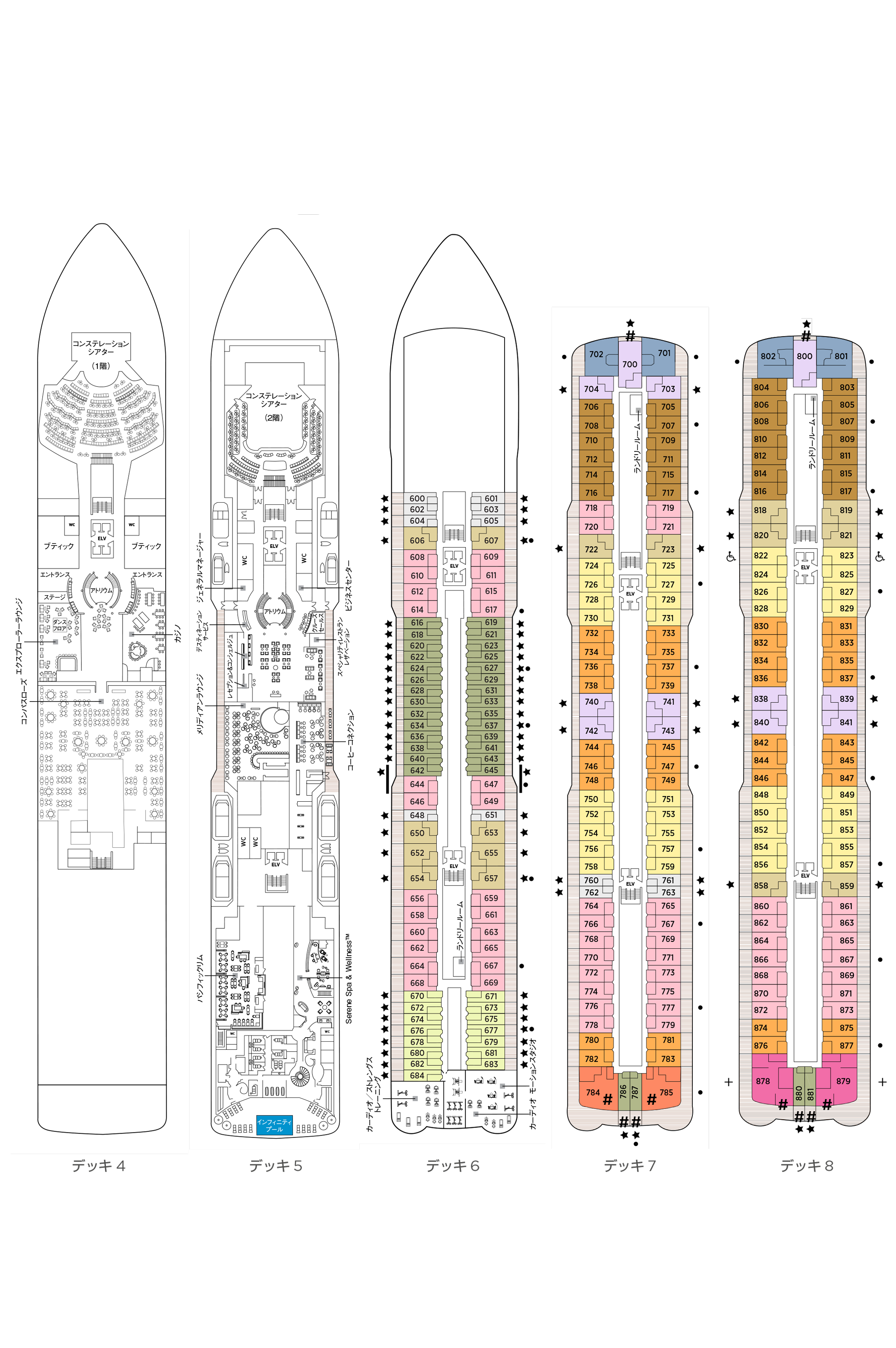 Seven Seas Explorer® デッキプラン